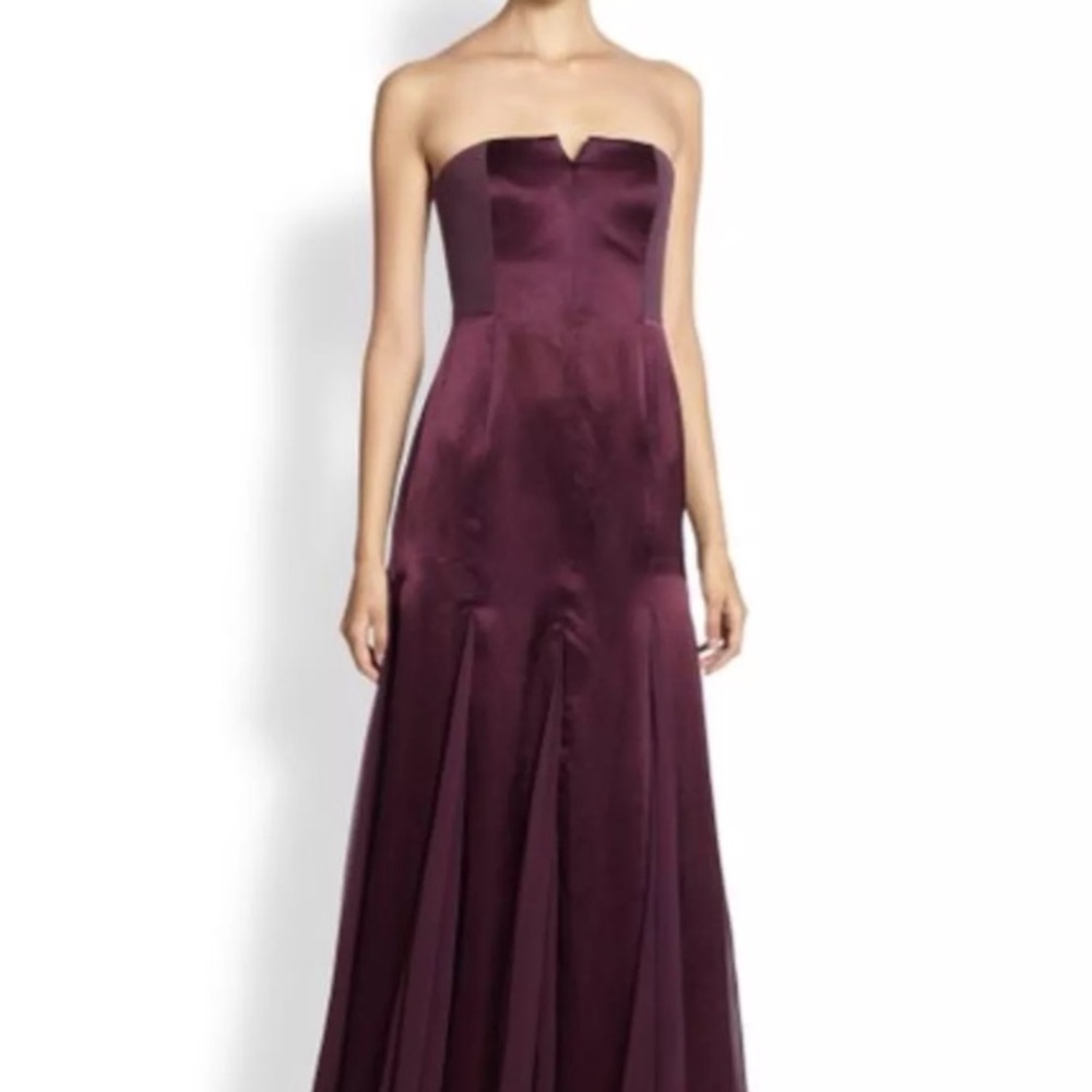 Halston Plum Pleated Gown